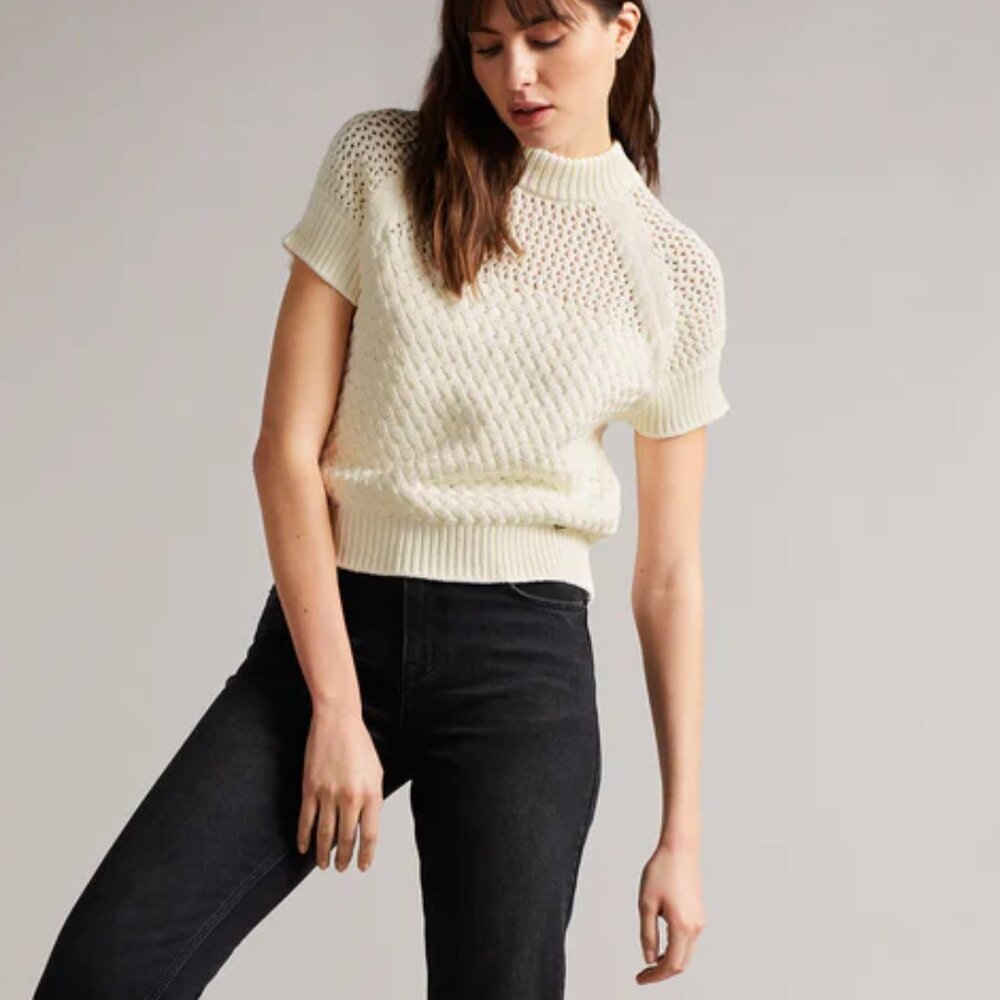 Ted Baker Stena Basket Stitch Cotton Blend Sweater